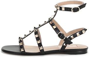 (Women) Valentino Rockstud Flat Sandal 'Black' VW2S0A05VOD0NO (Women) Valentino Rockstud Flat Sandal 'Black' VW2S0A05VOD0NO