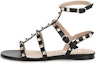 Buy (W) Sandalia Plana Valentino Rockstud 'Negra' VW2S0A05VOD0NO