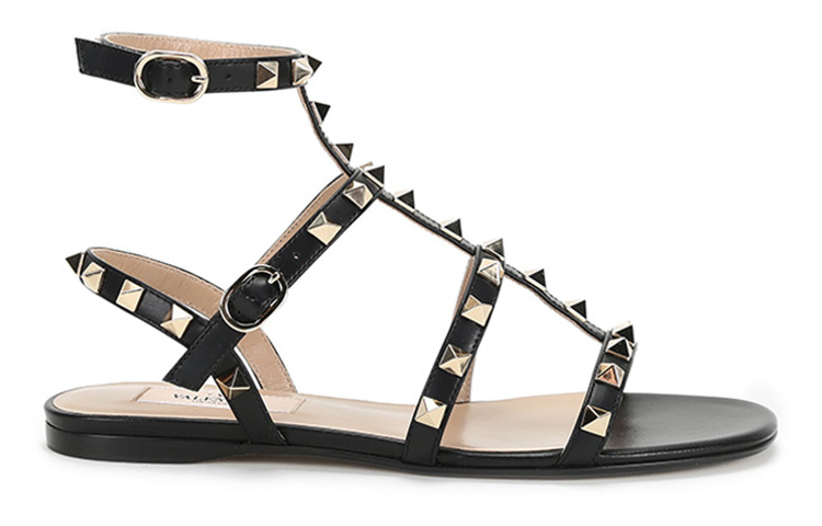 Order (W) Sandalia Plana Valentino Rockstud 'Negra' VW2S0A05VOD0NO