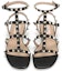 Shop (W) Sandalia Plana Valentino Rockstud 'Negra' VW2S0A05VOD0NO