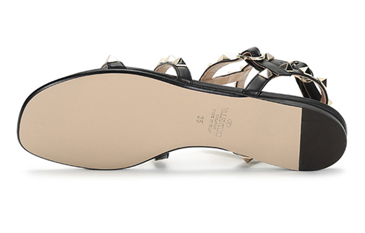 Details for (W) Sandalia Plana Valentino Rockstud 'Negra' VW2S0A05VOD0NO