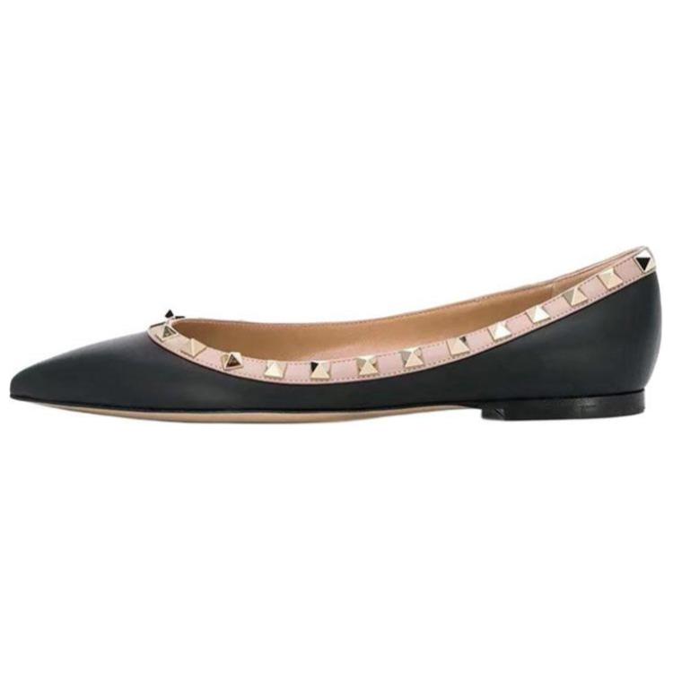 (Women) Valentino Rockstud Flats 'Black' TW0S0403VODN91