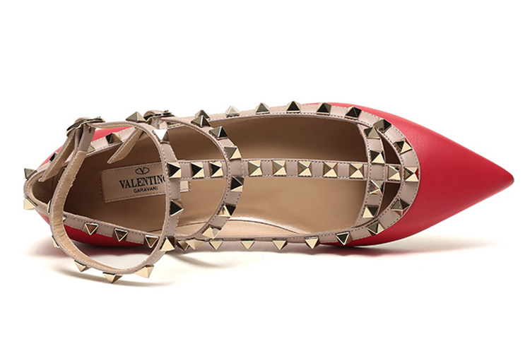 (W) Valentino Rockstud Flats 'Red' 圖 5