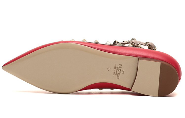 (W) Valentino Rockstud Flats 'Red' 圖 6