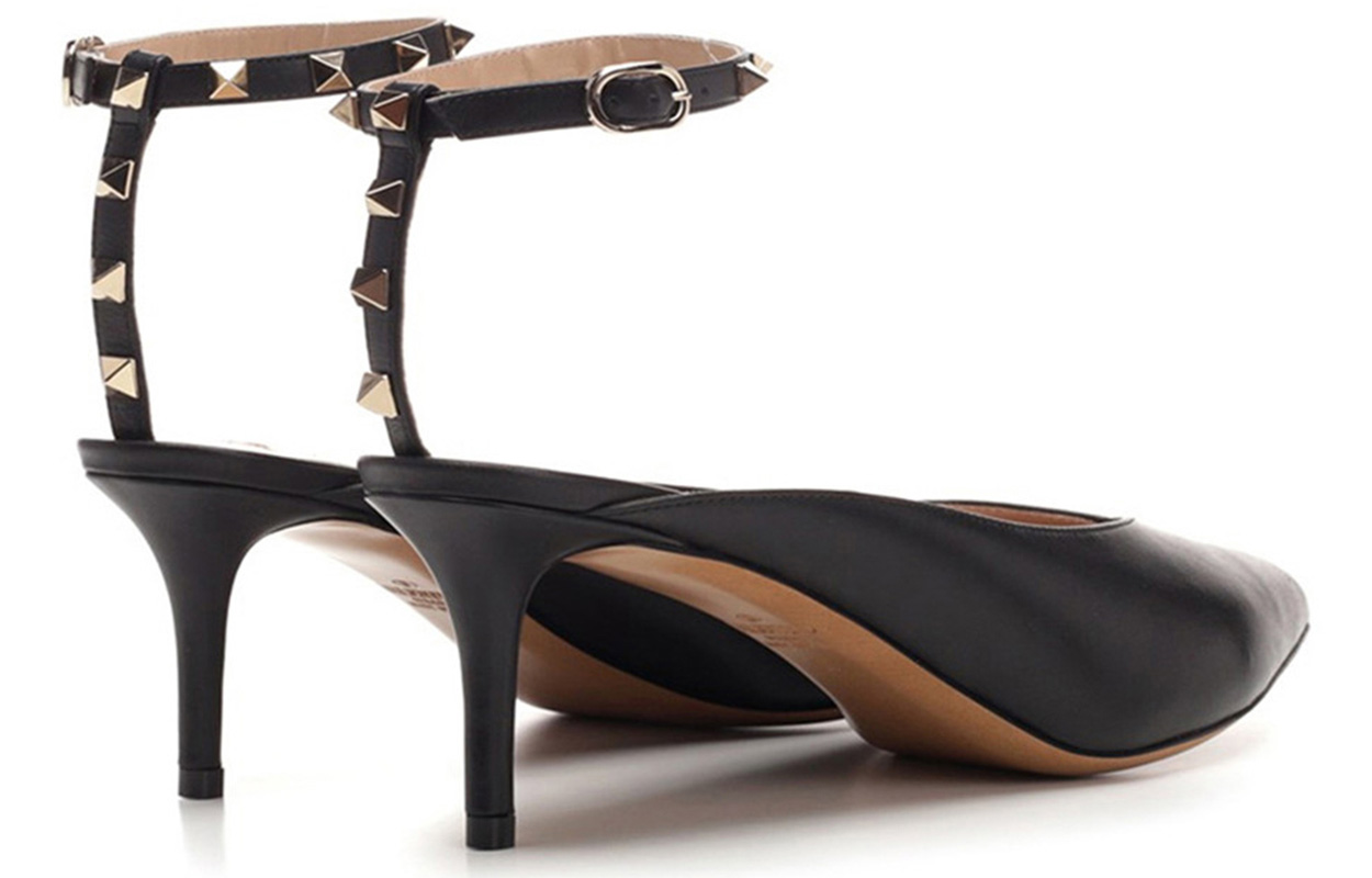 Shop (W) ヴァレンティノ ロックスタッド ハイヒール サンダル (黒) SW2S0N49VXS0NO