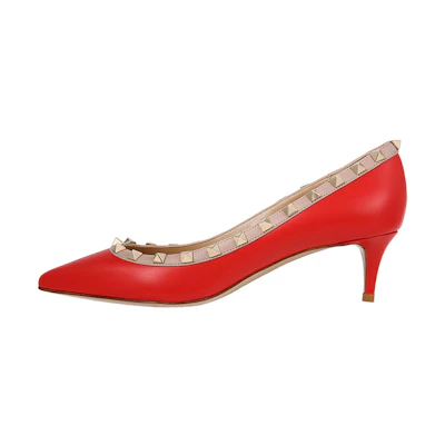 (W) Valentino Rockstud High Heel 'Red'