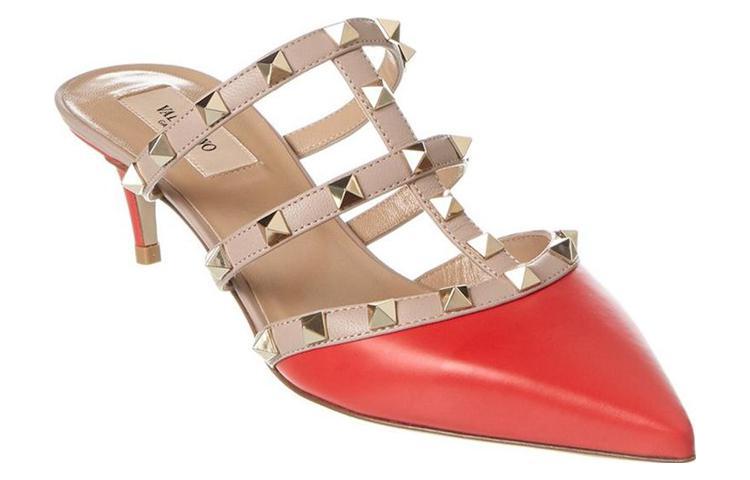 (W) Valentino Rockstud High Heel Sandal 'Red' 圖 3