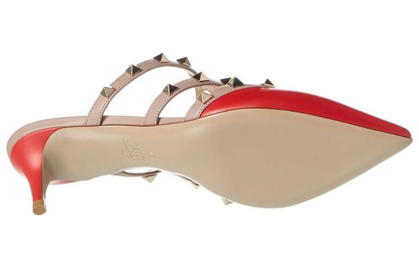 (W) Valentino Rockstud High Heel Sandal 'Red' 圖 5