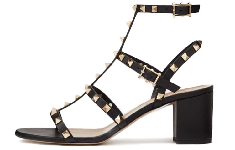 (W) Valentino Rockstud High Heel Sandals 'Black'
