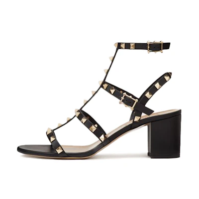 (W) Valentino Rockstud High Heel Sandals 'Black'