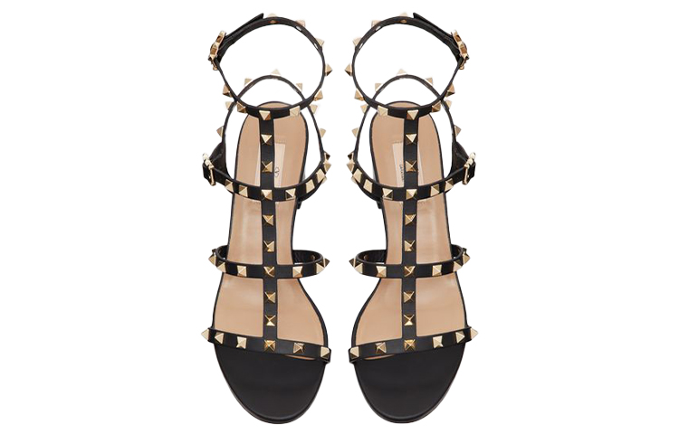 (W) Valentino Rockstud High Heel Sandals 'Black' 圖 3
