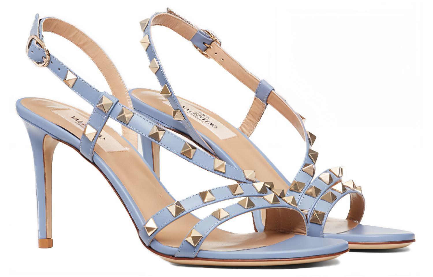 (W) Valentino Rockstud High Heel Sandals 'Blue' 圖 2