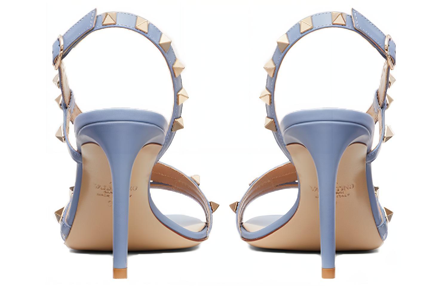 (W) Valentino Rockstud High Heel Sandals 'Blue' 圖 4