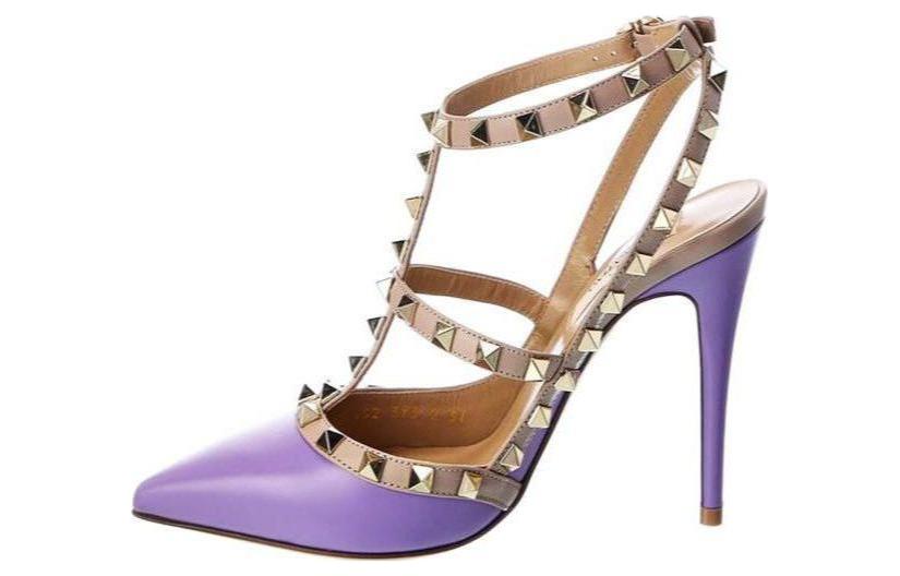 (W) Valentino Rockstud High Heels 'Elegant Purple'