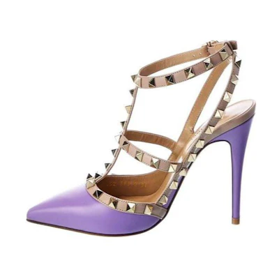 (W) Valentino Rockstud High Heels 'Elegant Purple'