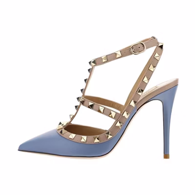 (W) Valentino Rockstud High Heels 'Elegant Retro Blue'
