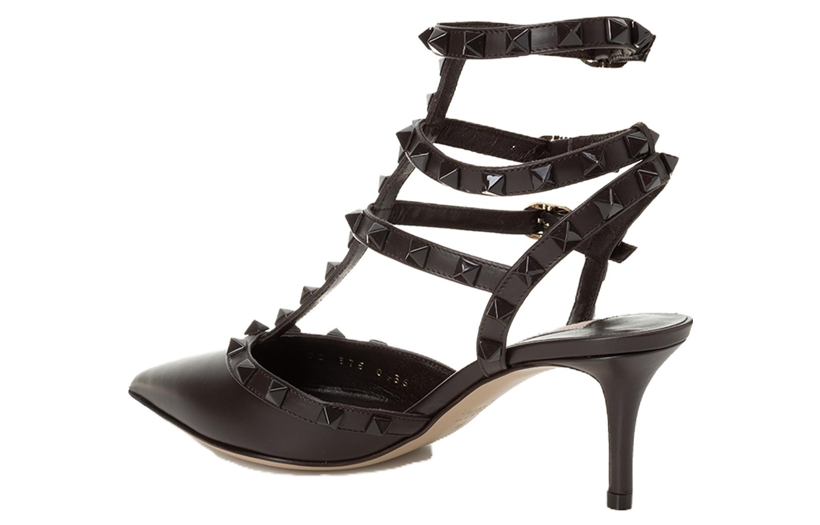 (W) Valentino Rockstud High Heels 'Matte Brown Studded' 圖 4