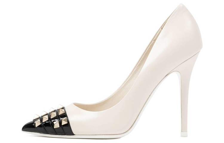 (W) Valentino Rockstud High Heels 'White'
