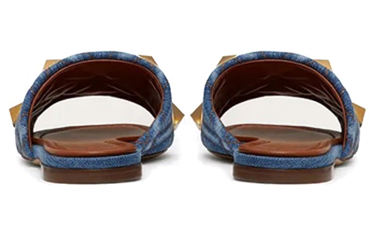 Shop (W) Sandal Kulit Valentino Rockstud 'Biru' XW0S0BK4UFD097