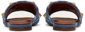 Shop (W) Valentino 蓝色铆钉皮凉鞋 XW0S0BK4UFD097