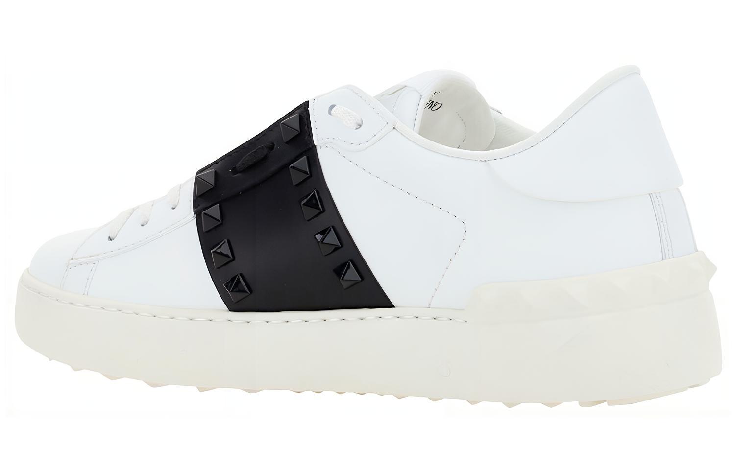(W) Valentino Rockstud Low-Top 'Black and White' 圖 4