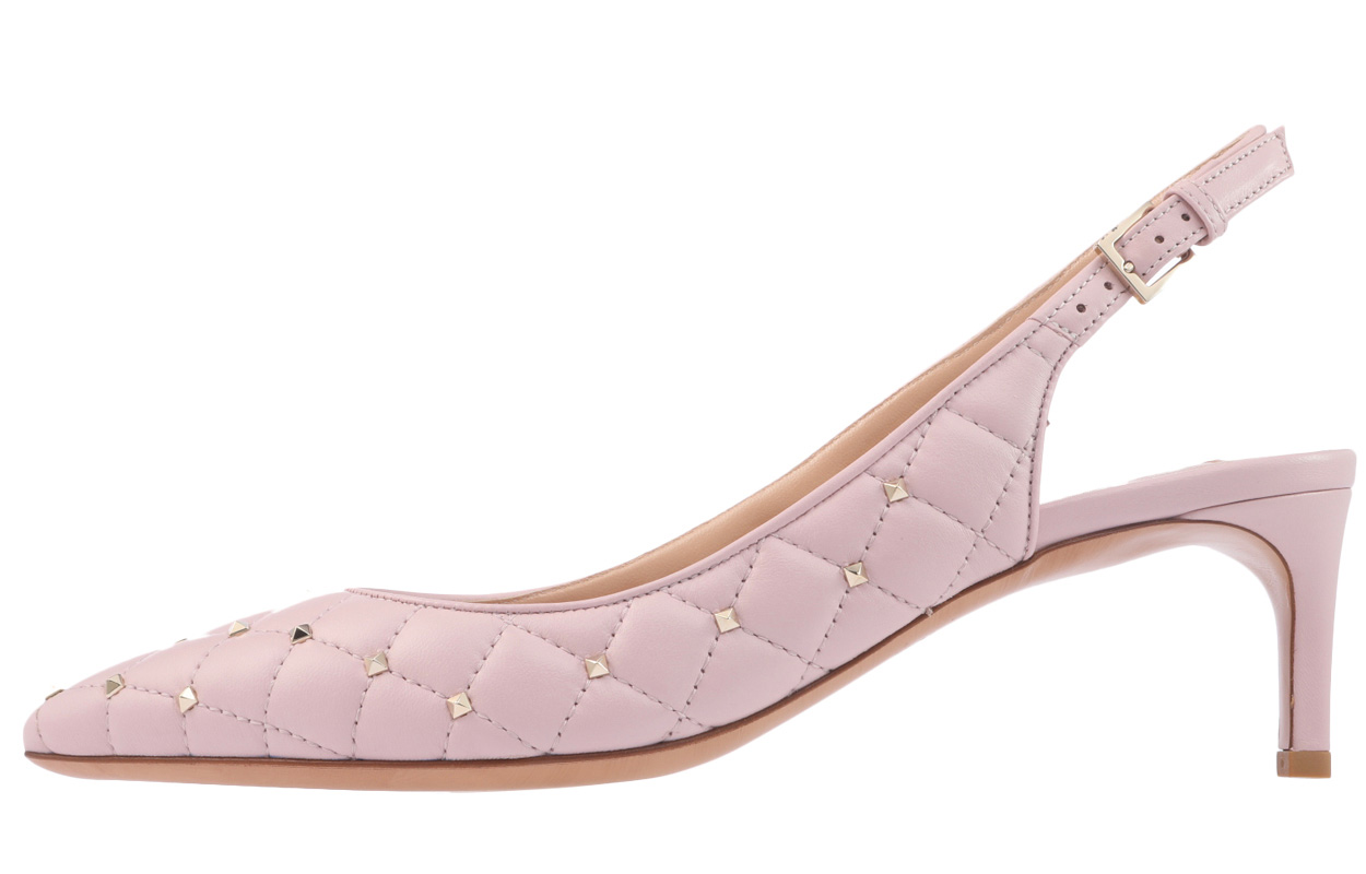 (W) Valentino Rockstud Mid-Heel 'Pink'