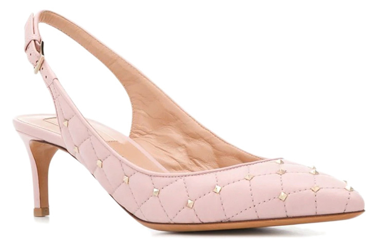 (W) Valentino Rockstud Mid-Heel 'Pink' 圖 3