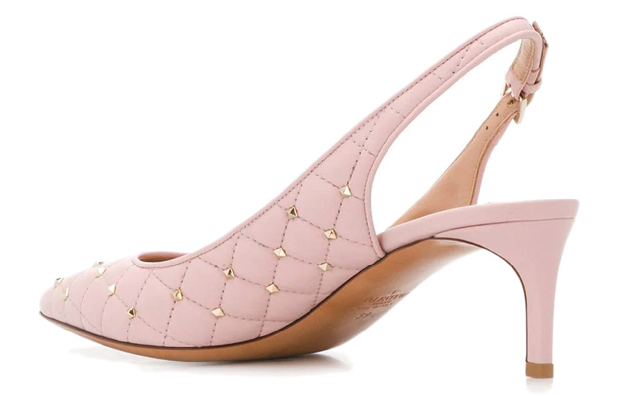 (W) Valentino Rockstud Mid-Heel 'Pink' 圖 4