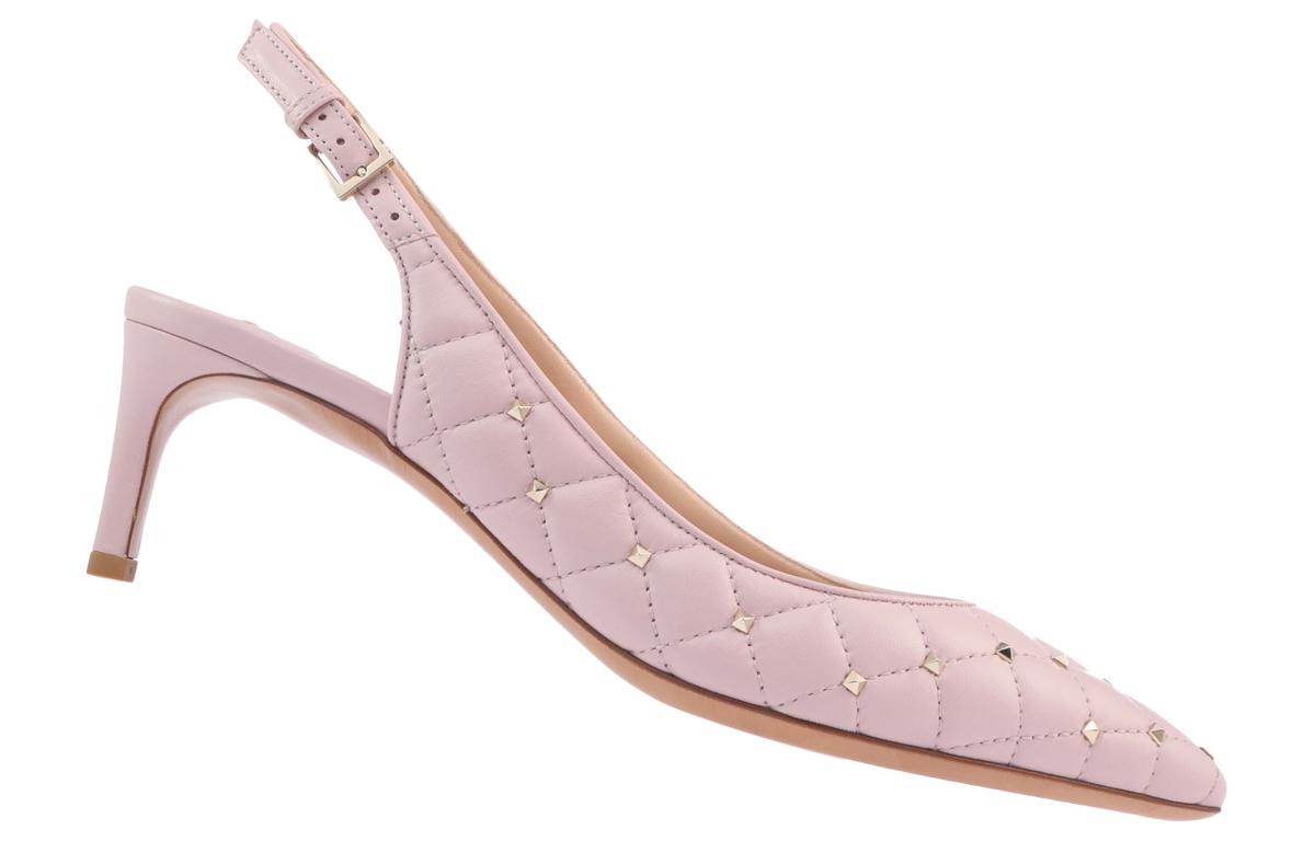 (W) Valentino Rockstud Mid-Heel 'Pink' 圖 5