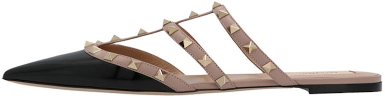 (Women) Valentino Rockstud Mule 'Patent Black Studded' WW2S0H15VNWN91 (Women) Valentino Rockstud Mule 'Patent Black Studded' WW2S0H15VNWN91