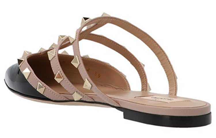 Shop (Women) Valentino Rockstud Mule 'Patent Black Studded' WW2S0H15VNWN91