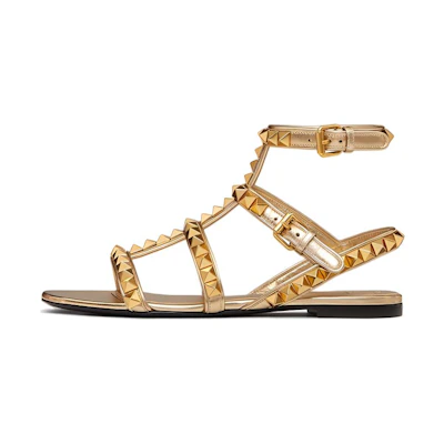 (W) Valentino Rockstud No Limit 'Metallic Gold'