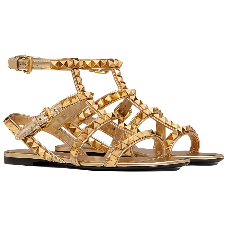 (W) Valentino Rockstud No Limit 'Metallic Gold' 圖 4