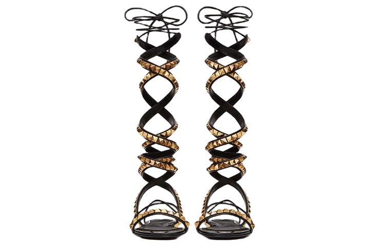 Lookbook (W) Valentino Rockstud No Limit Nappa 'Sandal Fesyen Hitam' XW0S0EJ1HYH0NO