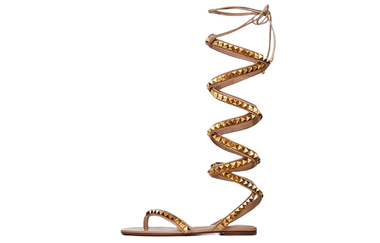 (W) Valentino Rockstud No Limit Nappa 'Gold'