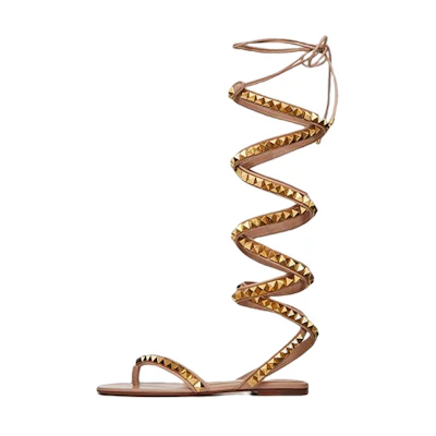 (W) Valentino Rockstud No Limit Nappa 'Gold'