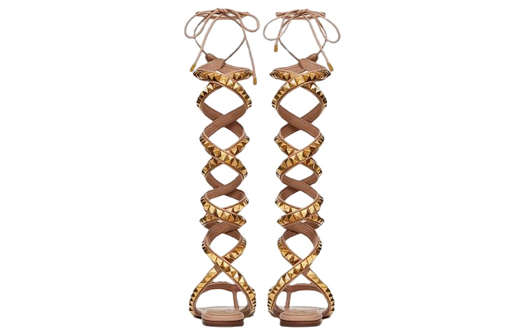 (W) Valentino Rockstud No Limit Nappa 'Gold' 圖 4