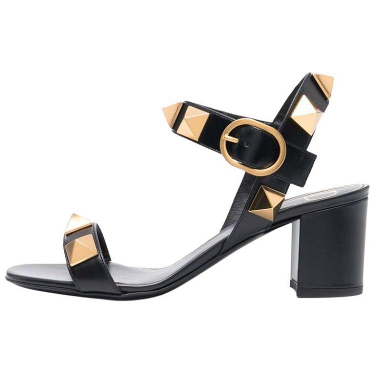 (Women) Valentino Rockstud Open Toe High Heel 'Black' WW2S0CR2ZWM0NO