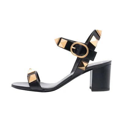 (W) Valentino Rockstud Open Toe High Heel 'Black'