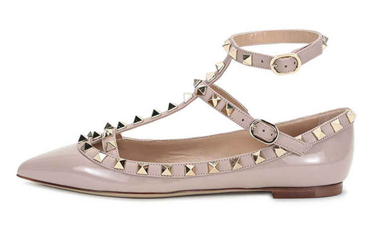 (Women) Valentino Rockstud Patent 'Grey Pink' SW2S0376VNWP45