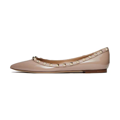 (W) Valentino Rockstud Patent 'Nude'