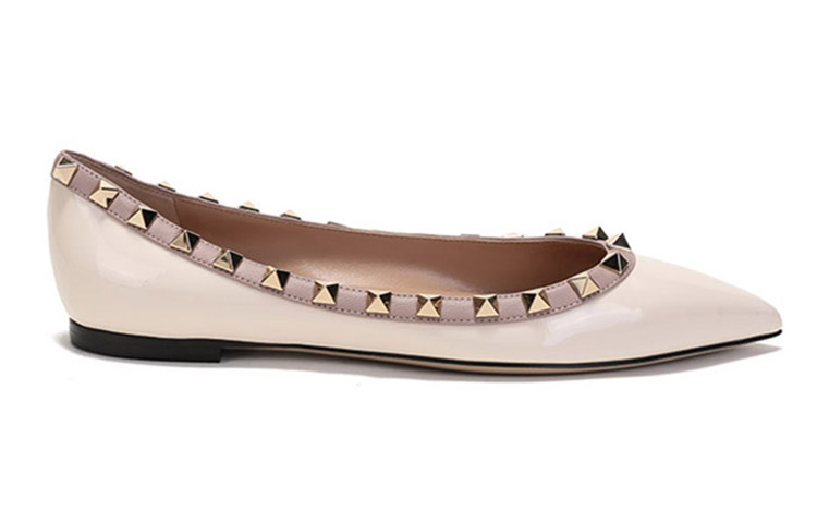 (W) Valentino Rockstud Patent Flat 'Ivory Blush' 圖 2
