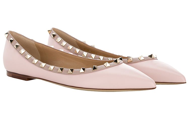 (W) Valentino Rockstud Patent Flat 'Rose Quartz Pink' 圖 4