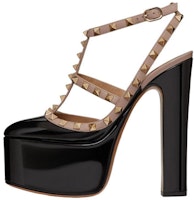 (Women) Valentino Rockstud Platform Patent Leather High Heel 'Black' 1W2S0FI5VNWN91 (Women) Valentino Rockstud Platform Patent Leather High Heel 'Black' 1W2S0FI5VNWN91