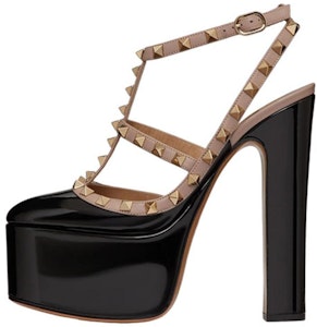 (W) Valentino Rockstud Tumit Tinggi Kulit Hitam 'Black' Platform Patent 1W2S0FI5VNWN91 Buy (W) Valentino Rockstud Tumit Tinggi Kulit Hitam 'Black' Platform Patent 1W2S0FI5VNWN91