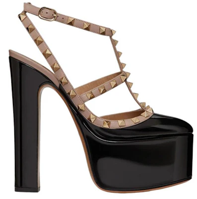 (W) Valentino Rockstud Plataforma Charol Tacon Alto 'Negro' 1W2S0FI5VNWN91 Order (W) Valentino Rockstud Plataforma Charol Tacon Alto 'Negro' 1W2S0FI5VNWN91