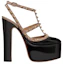 Order (W) Valentino Rockstud Plataforma Charol Tacon Alto 'Negro' 1W2S0FI5VNWN91