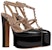 (W) Valentino Rockstud Tumit Tinggi Kulit Hitam 'Black' Platform Patent 1W2S0FI5VNWN91