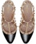 Shop (W) Valentino Rockstud Tumit Tinggi Kulit Hitam 'Black' Platform Patent 1W2S0FI5VNWN91