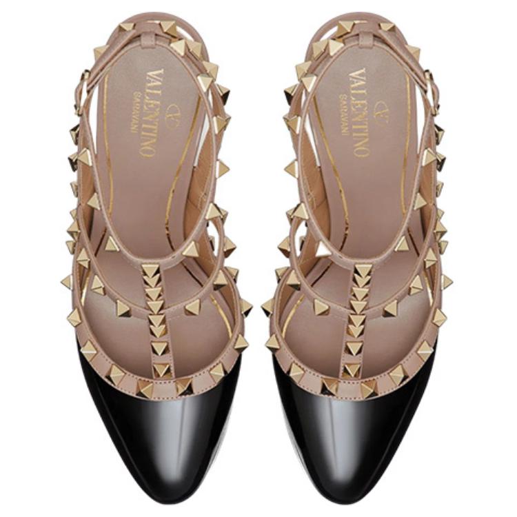 Shop (W) Valentino Rockstud Plataforma Charol Tacon Alto 'Negro' 1W2S0FI5VNWN91